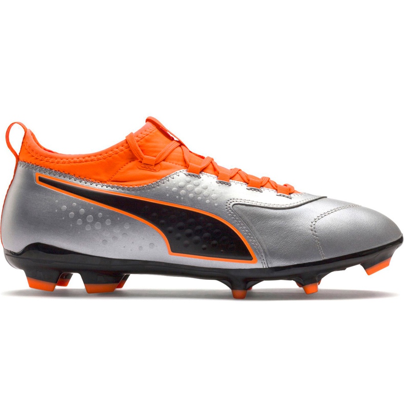 Chuteiras Puma One 3 Lth Fg cinza-laranja 104743 01 multicolorido