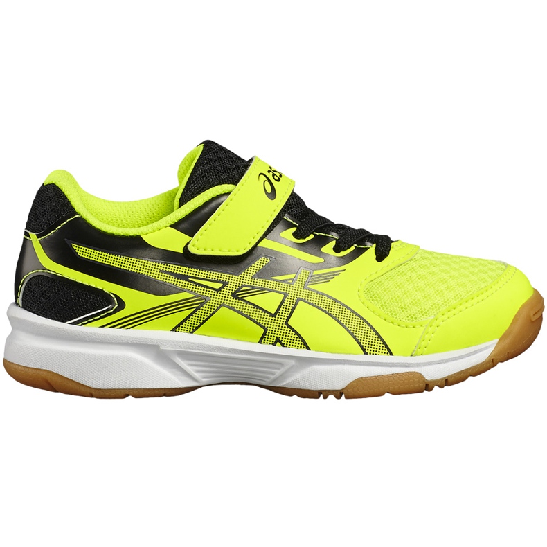 Tênis infantil Asics Upcourt 2 Ps C735Y 0795 de vôlei amarelo