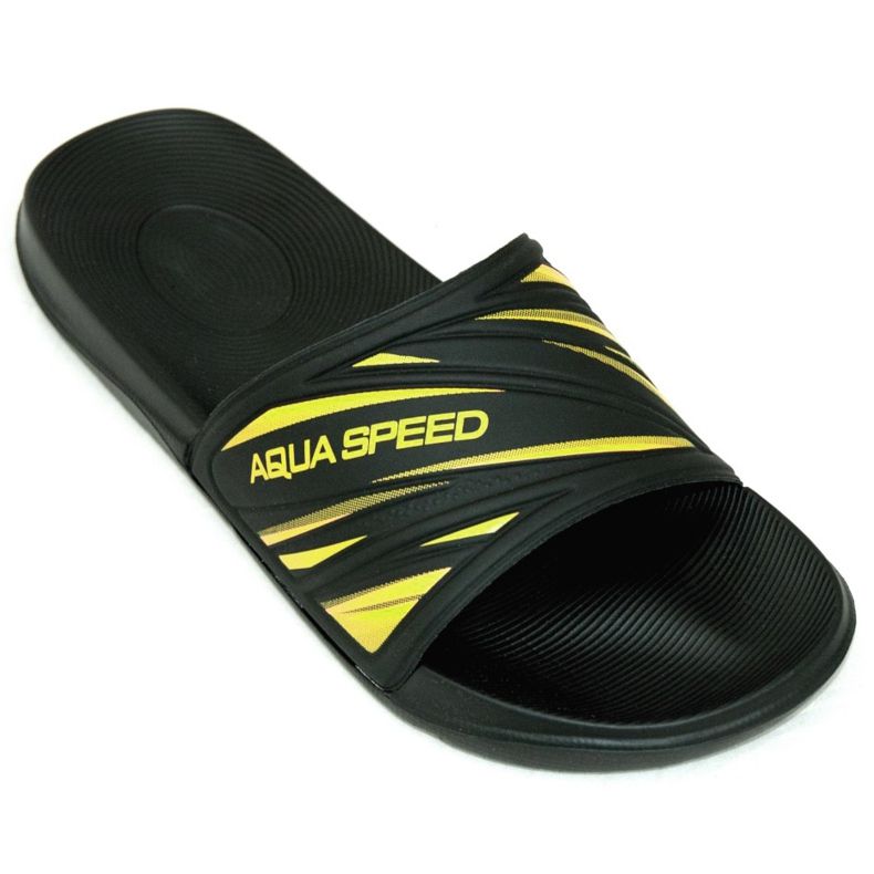 Chinelos de piscina masculina Aqua-Speed ​​Idaho col. preto amarelo