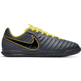Chuteiras Nike Tiempo Legend 7 Club Ic Jr AH7260 070 preto cinza
