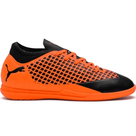Chuteiras Puma Future 2.4 It Junior preto-laranja 104846 02 Chuteiras Puma Future 2.4 It Junior preto-laranja 104846 02