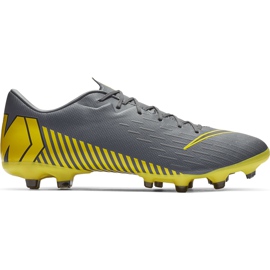 Chuteira Nike Mercurial Vapor 12 Academy Mg AH7375 070 de futebol preto cinza