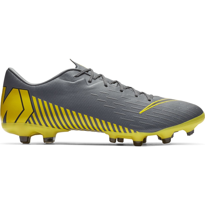 Chuteira Nike Mercurial Vapor 12 Academy Mg AH7375 070 de futebol preto cinza