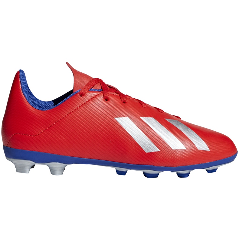 Chuteiras Adidas X 18.4 FxG Jr vermelhas BB9379 multicolorido vermelho