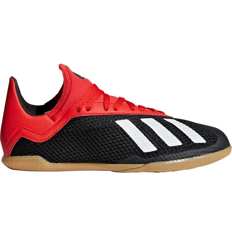 Chuteiras Adidas X 18.3 In Jr BB9395 preto multicolorido