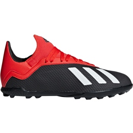 Chuteiras Adidas X 18.3 Tf Jr BB9402 preto preto