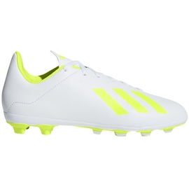 Chuteiras Adidas X 18.4 FxG Jr BB9380 multicolorido branco