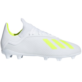 Chuteiras Adidas X 18.3 Fg Jr BB9372 multicolorido branco