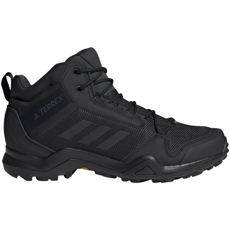 Sapatos masculinos Adidas Terrex AX3 Mid Gtx Vz pretos BC0466
