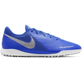 Chuteira Nike Phantom Vsn Academy Tf AO3223 410 de futebol multicolorido azul