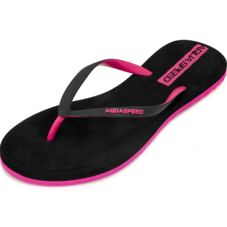 Chinelos femininos de piscina Aqua-speed Genoa col. 37 preto rosa
