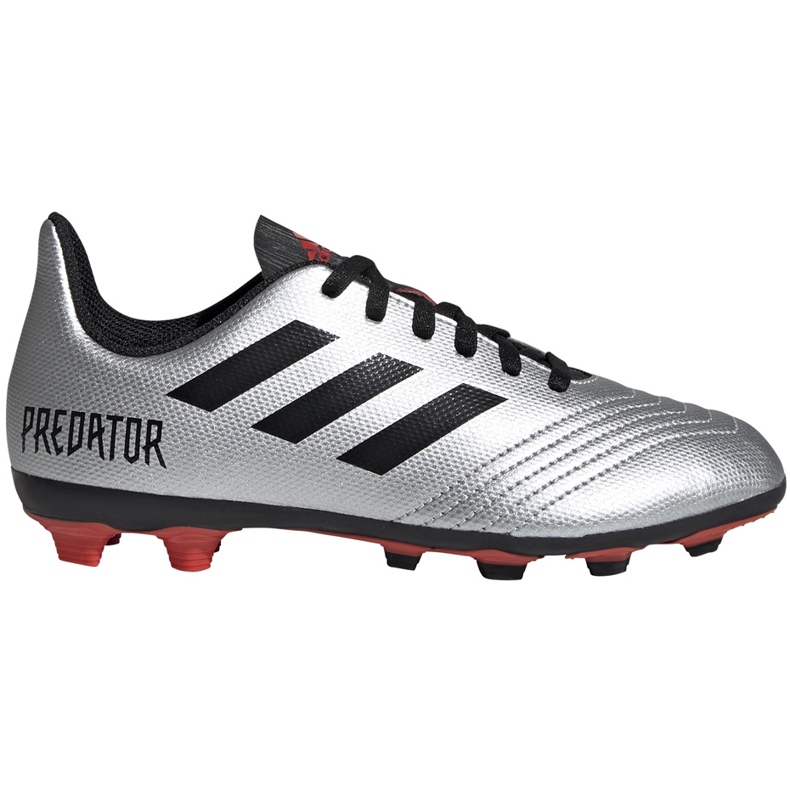 Chuteiras adidas Predator 19.4 FxG Jr prata G25822 multicolorido