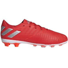 Chuteiras vermelhas Adidas Nemeziz 19.4 FxG Jr F99948 vermelho vermelho