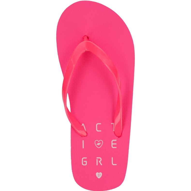 Chinelos para meninas 4F J4L19 JKLD201 63N coral neon rosa
