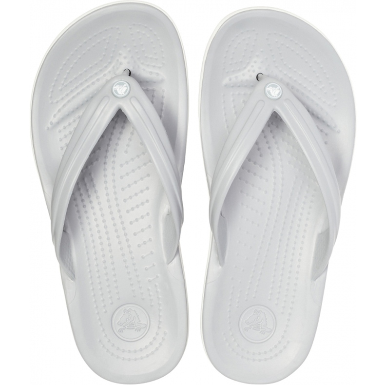 Chinelos Crocs Crocband Flip cinza claro branco 11033 00J