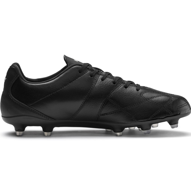 Chuteiras Puma King Hero Fg preto e branco 105609 01