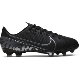 Chuteira Nike Mercurial Vapor 13 Academy FG / MG Junior AT8123 001 preto preto