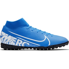 Chuteira Nike Mercurial Superfly 7 Academy Tf AT7978 414 multicolorido azul