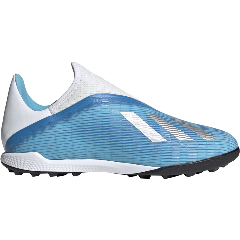 Chuteiras Adidas X 19.3 Ll Tf azul e branco EF0632