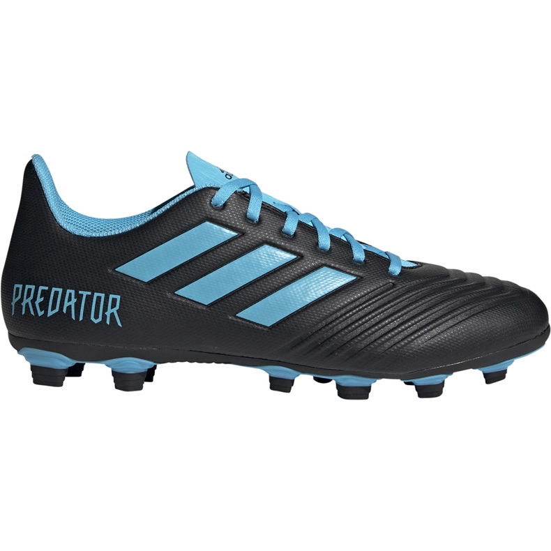 Chuteiras adidas Predator 19.4 FxG preto e azul F35598