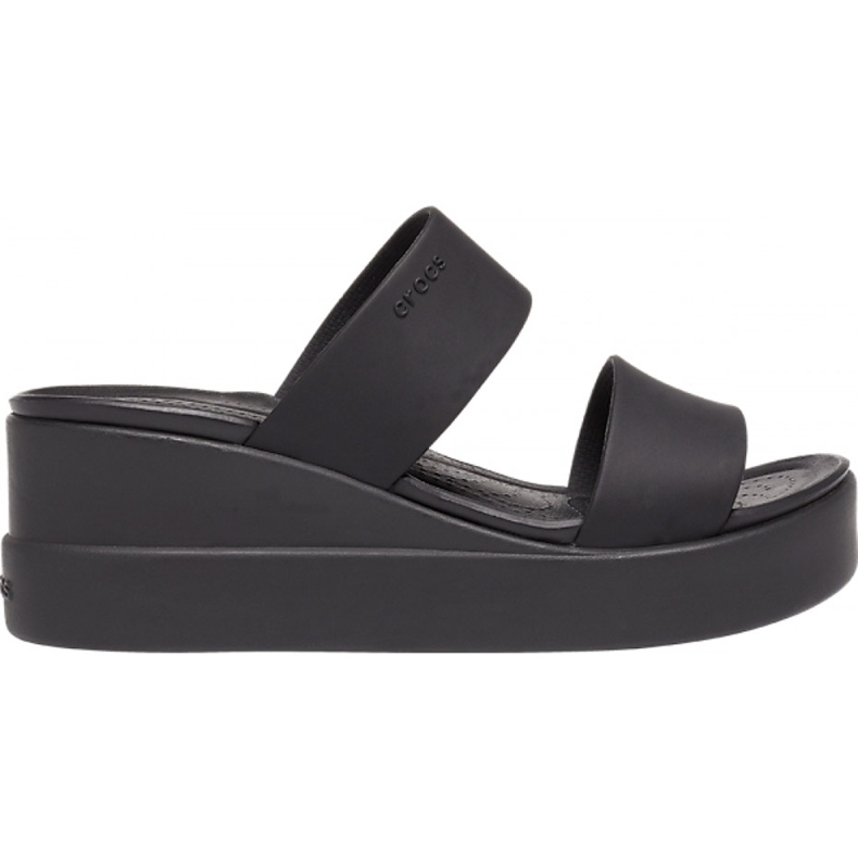 Chinelos femininos Crocs Brooklyn Mid Wedge W preto 206 219 060