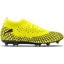 Chuteiras Puma Future 4.2 Netfit Fg Ag amarelo-preto 105611 03
