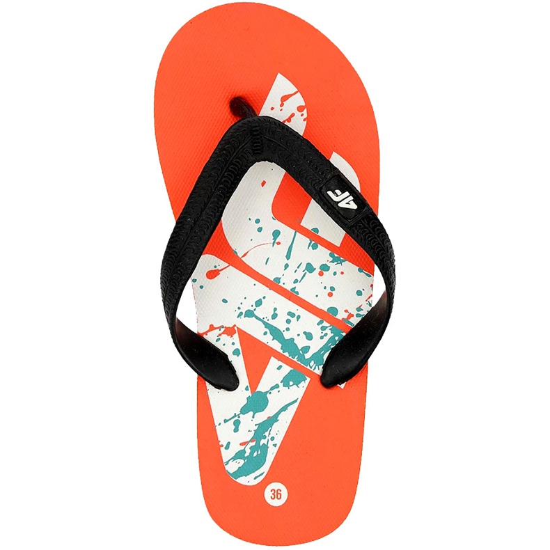 Chinelos para menino 4F multicolor HJL20 JKLM001 90S preto laranja