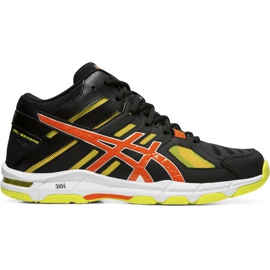 Tênis masculino de voleibol Asics Gel Beyond 5 Mt preto, amarelo e laranja B600N 001