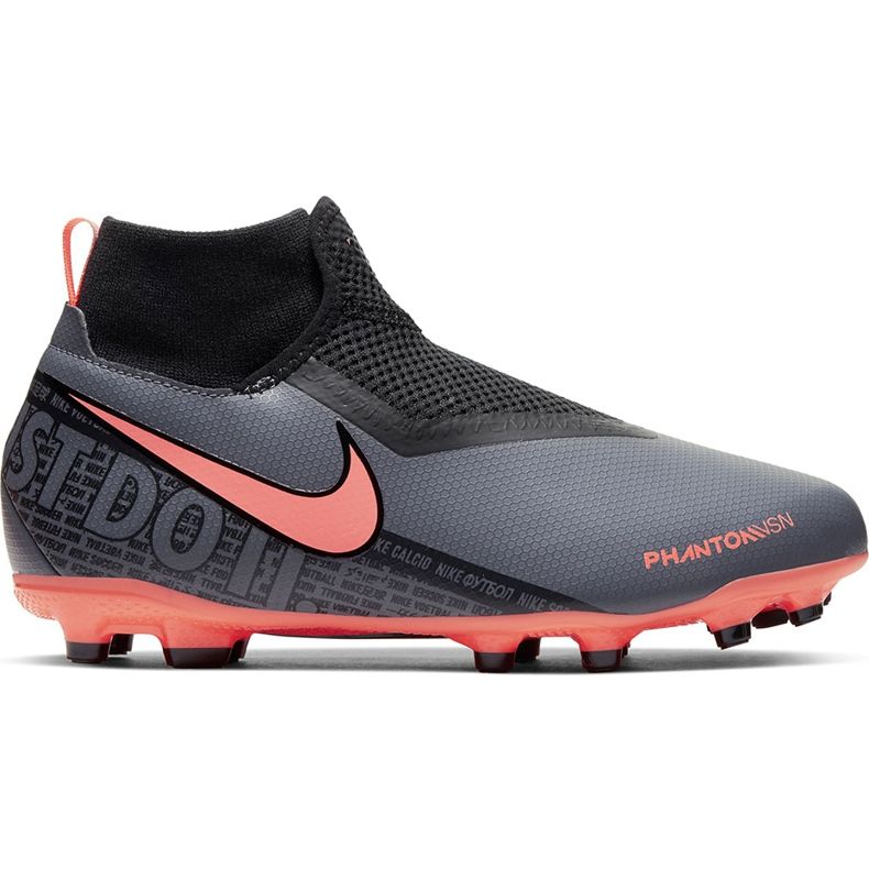 Chuteiras Nike Phantom Vsn Academy Df FG / MG Jr AO3287 080 multicolorido preto Chuteiras Nike Phantom Vsn Academy Df FG / MG Jr AO3287 080 multicolorido preto