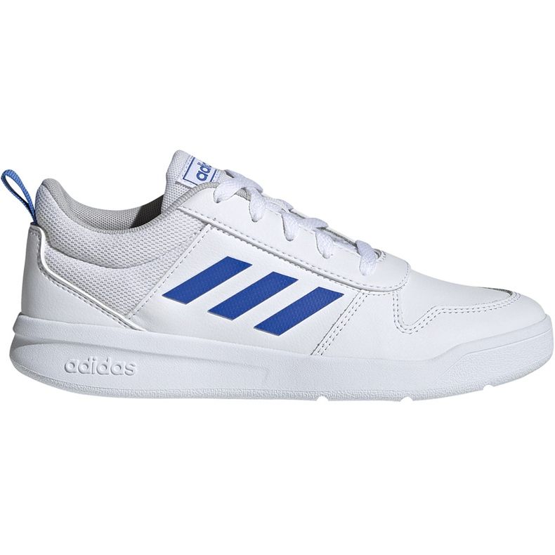 Sapatos infantis Adidas Tensaur K brancos e azuis EF1089