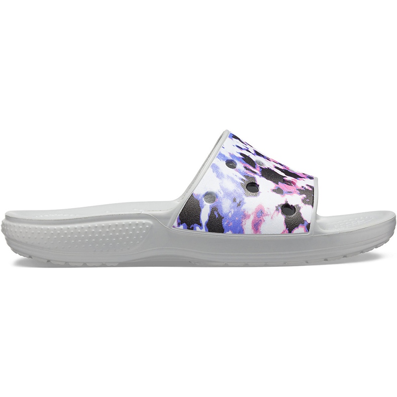 Crocs feminino clássico Crocs Tie Dye Mania Slide 206481 97K cinza multicolorido
