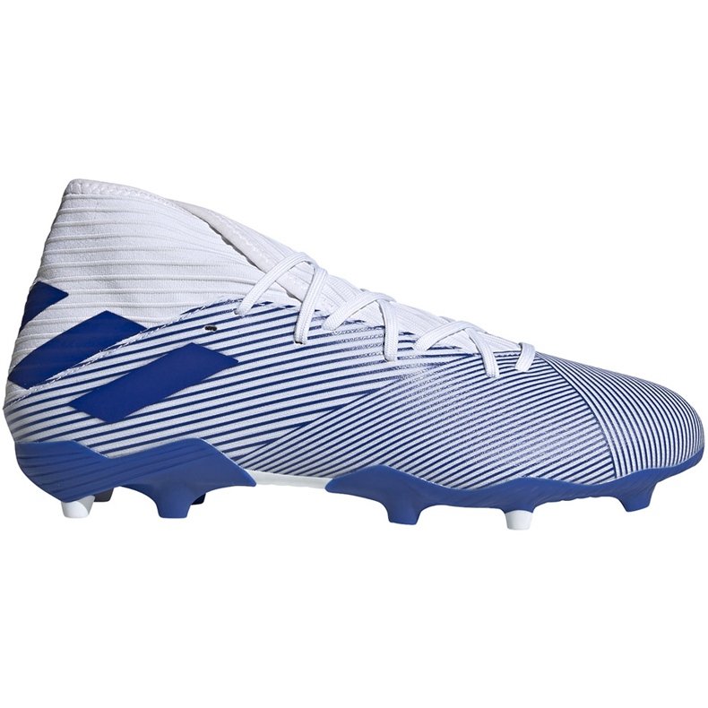 Chuteiras adidas Nemeziz 19.3 Fg branco e azul EG7202 multicolorido