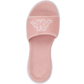 Chinelos femininos Kappa Colleras rosa e branco 242816 2110 Chinelos femininos Kappa Colleras rosa e branco 242816 2110