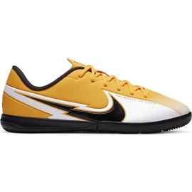 Chuteira Nike Mercurial Vapor 13 Academy Ic Junior AT8137 801 laranja amarelo