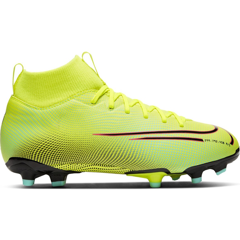 Chuteira Nike Mercurial Superfly 7 Academy Mds FG / MG Junior BQ5409 703 amarelo amarelo