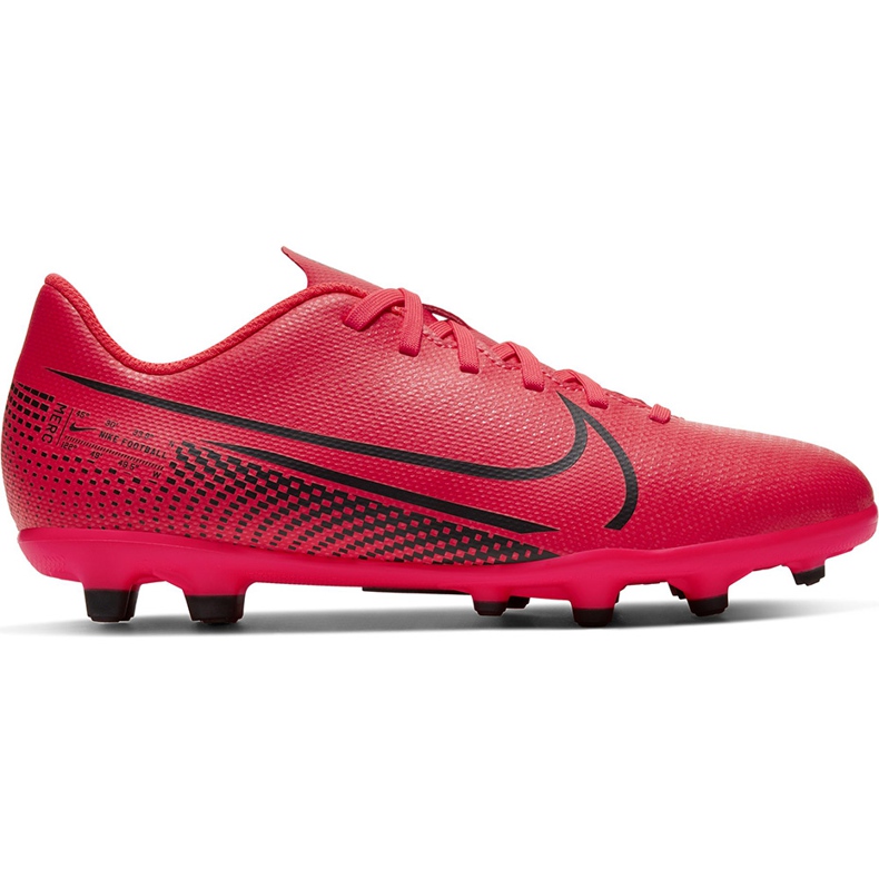Chuteiras Nike Mercurial Vapor 13 Club FG / MG Junior AT8161 606 multicolorido vermelho