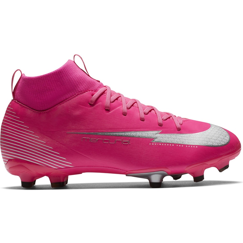 Chuteiras Nike Mercurial Superfly 7 Academy Km FG / MG Junior DB5609 611 rosa rosa