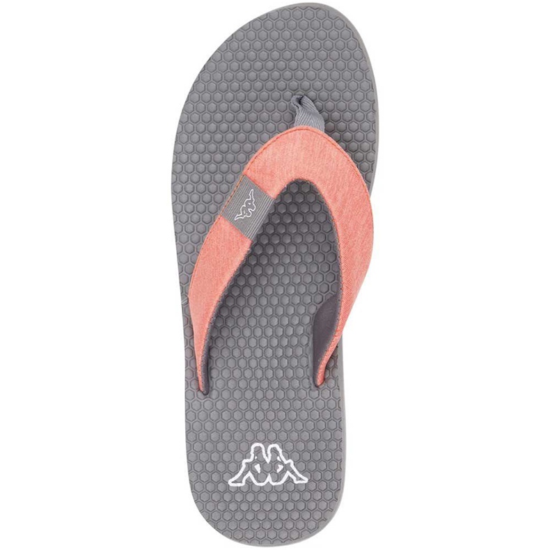 Chinelos femininos Kappa Cally cinza coral 242834 2916 laranja