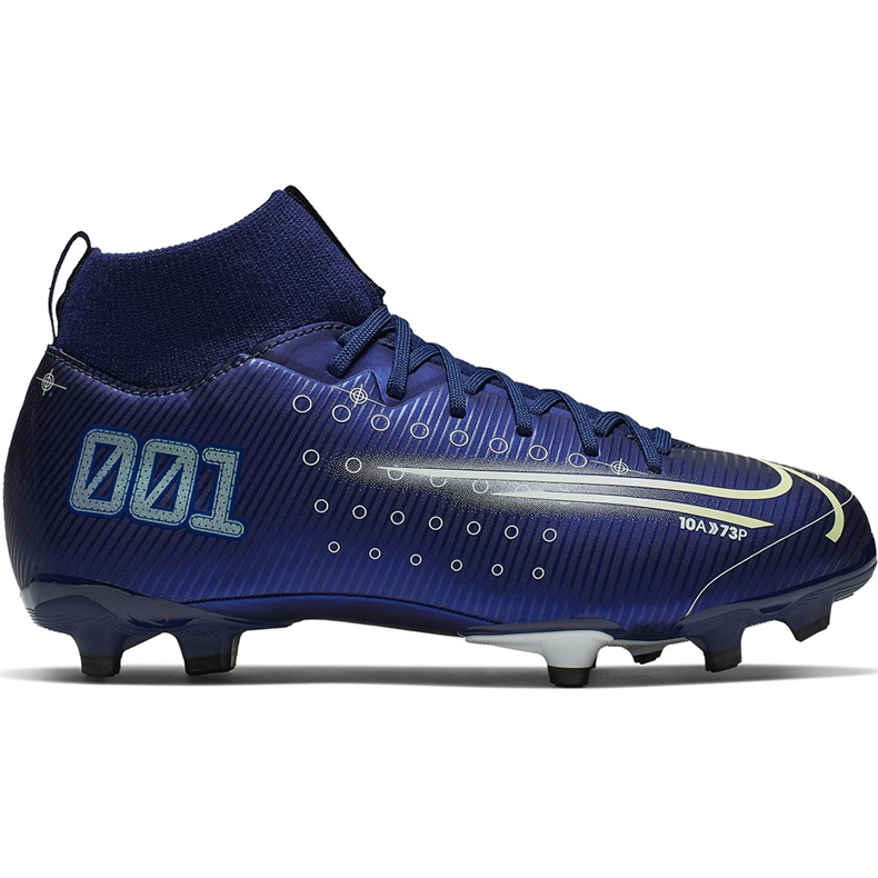Chuteira Nike Mercurial Superfly 7 Academy Mds FG / MG Junior BQ5409 401 azul marinho azul marinho