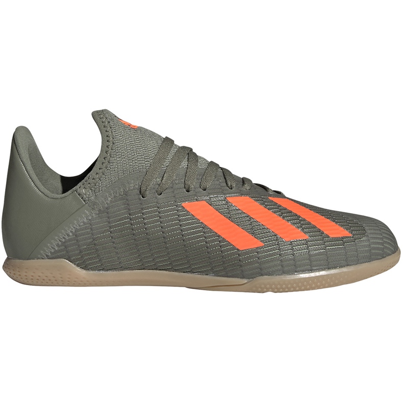 Chuteiras verdes adidas X 19.3 In Junior EF8376 cinza cinza