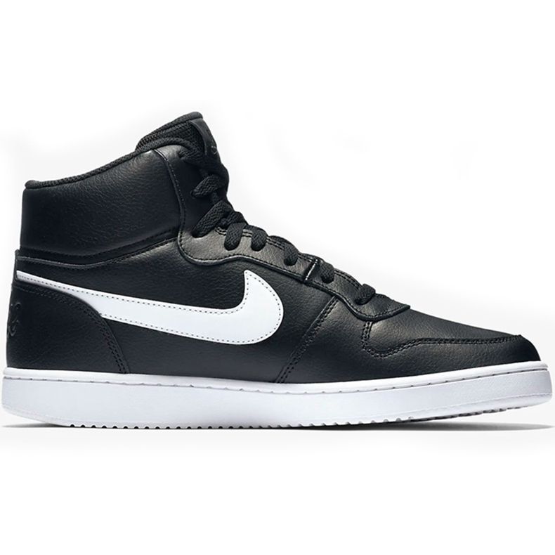 Sapatos masculinos Nike Ebernon Mid preto e branco AQ1773 002