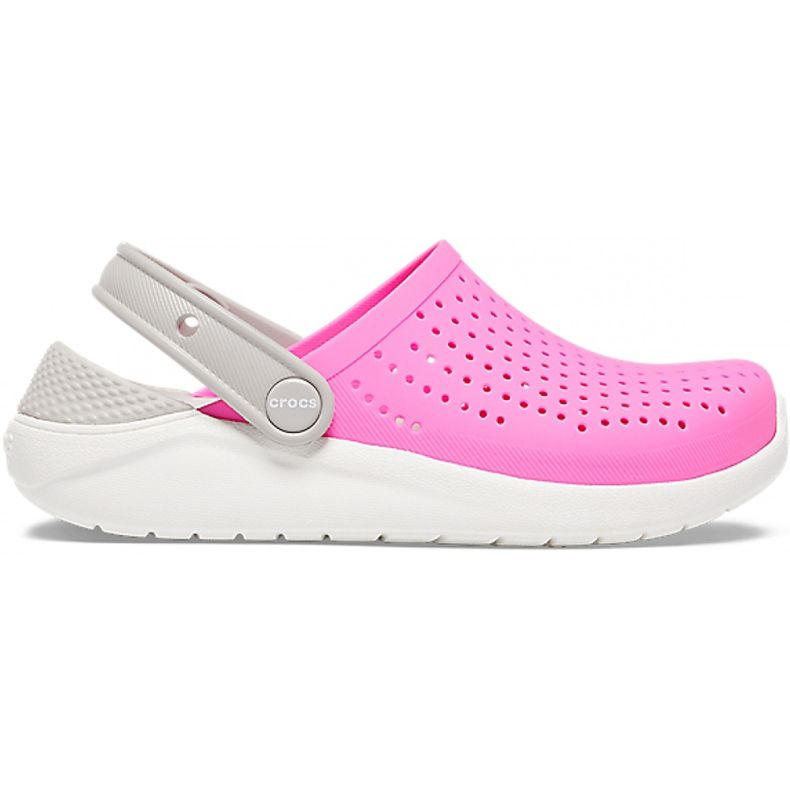 Crocs para crianças LiteRide Clog Kids rosa-branco 205964 6QR