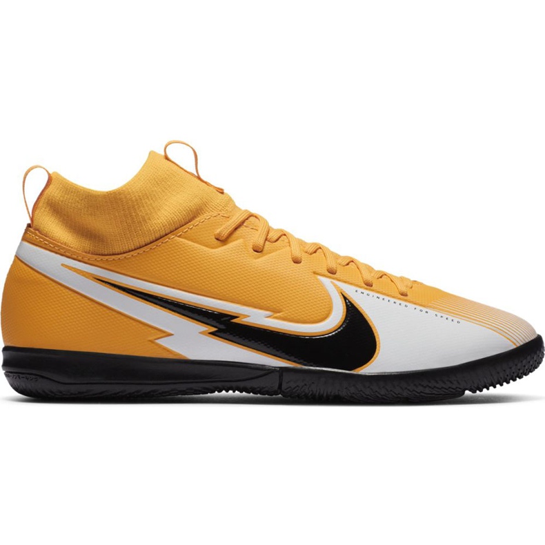 Chuteira Nike Mercurial Superfly 7 Academy Ic Junior AT8135 801 laranja laranja