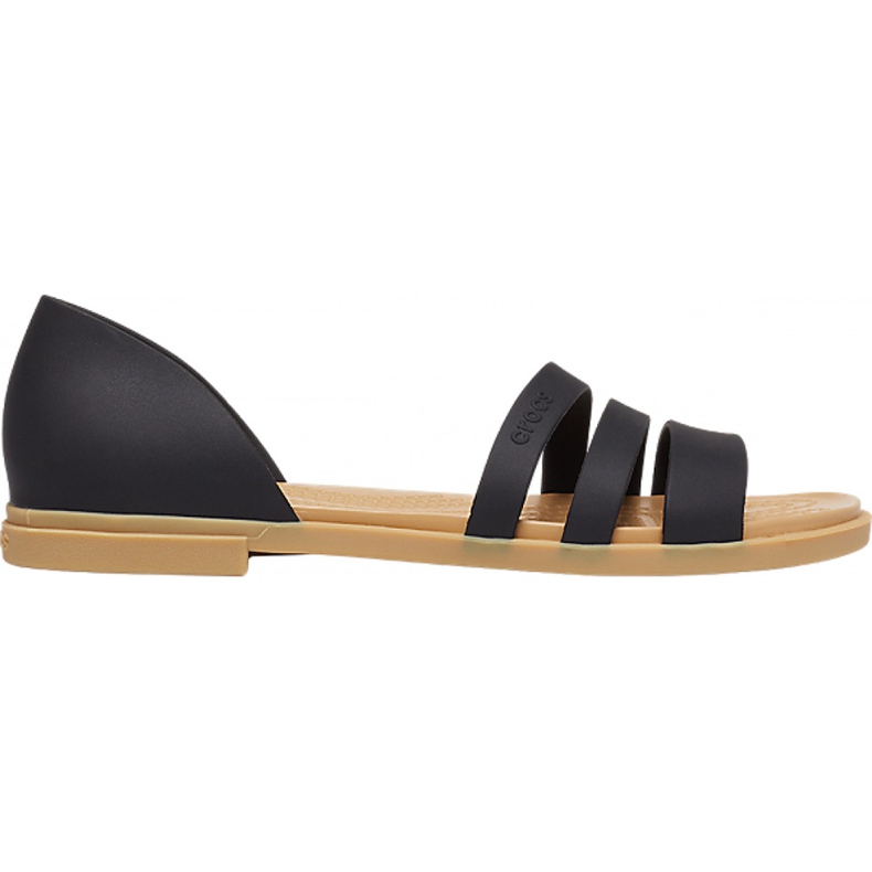 Sandálias femininas Crocs Tulum Open Flat W pretas 206 109 00W preto
