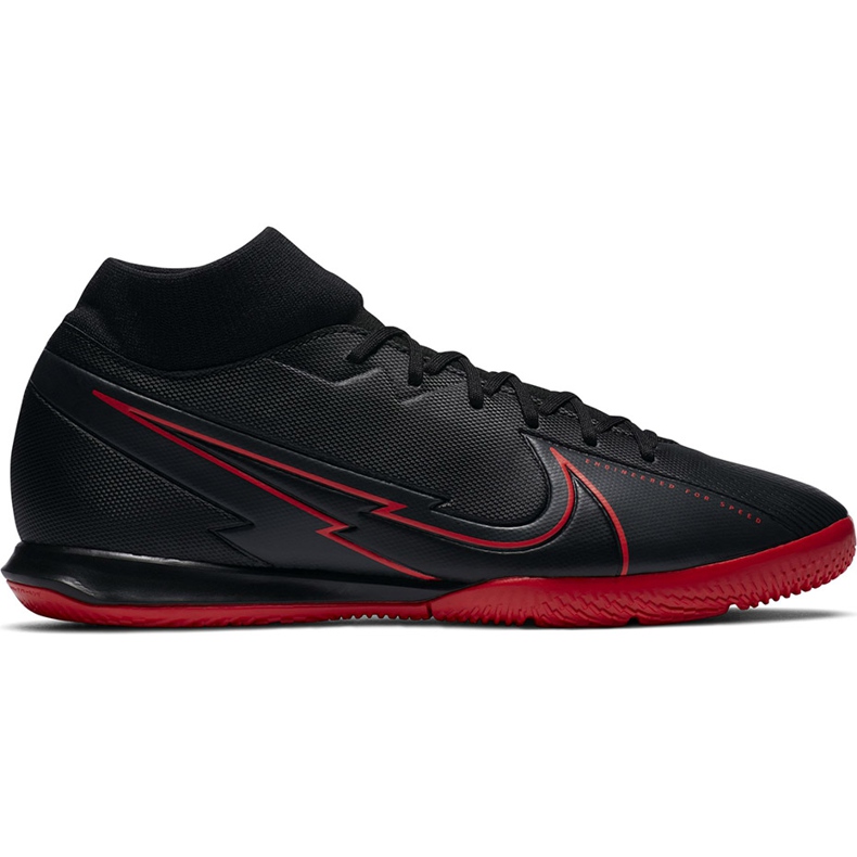 Chuteira Nike Mercurial Superfly 7 Academy Ic AT7975 060 de futebol preto preto