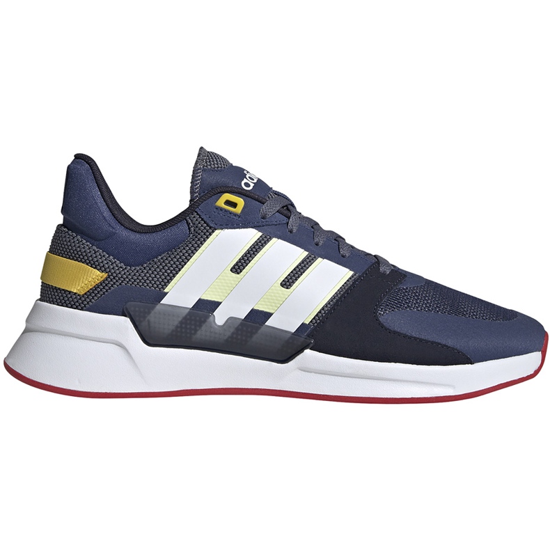 Sapatos masculinos adidas Run90S azul marinho e branco EG8656 multicolorido