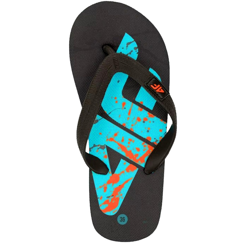 Chinelos para menino 4F multicolor HJL20 JKLM002 90S preto azul laranja