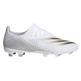 Chuteiras Adidas X GHOSTED.3 Fg EG8193 branco, dourado branco