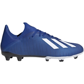 Botas de futebol adidas X 19.3 Fg blue EG7130 azul, branco azul