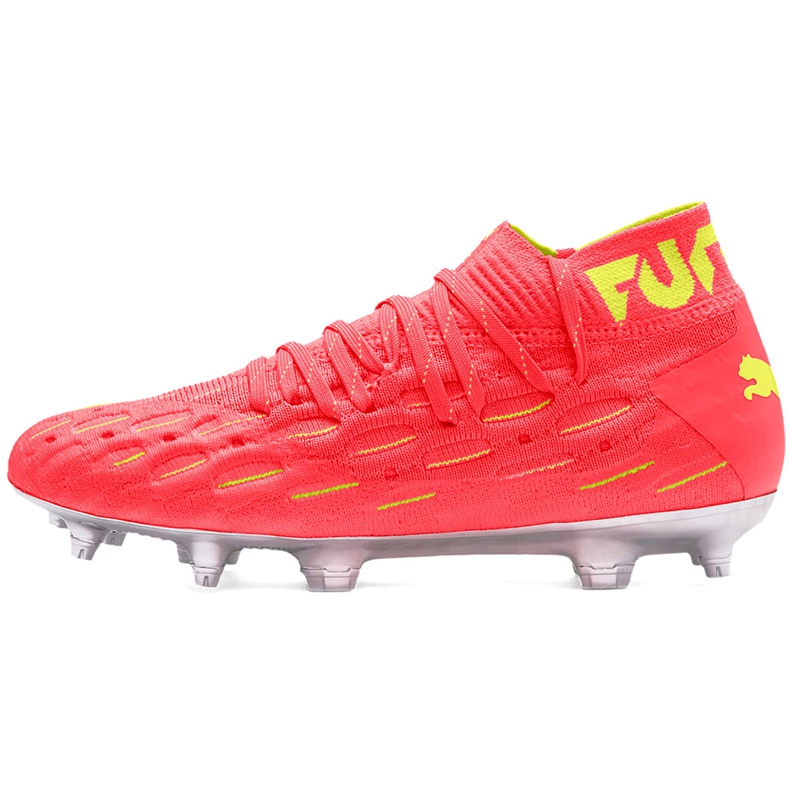 Puma Future 5.1 Netfit Osg Fg Ag Junior 105946 01 chuteiras para crianças amarelo vermelho